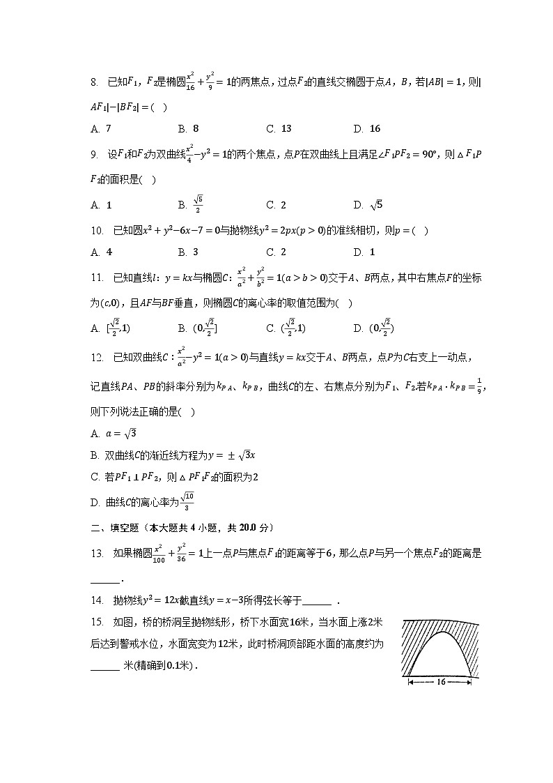 2022-2023学年四川省自贡市贡井区田家炳中学高二（下）期中数学试卷（含解析）第2页