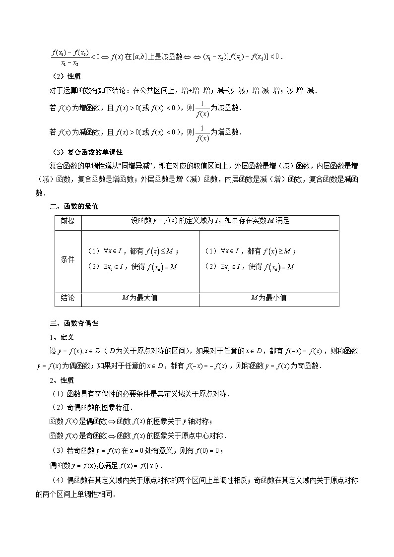 2024年新高考数学一轮复习讲义 专题07 函数的性质-单调性、奇偶性、周期性02