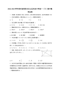 2022-2023学年贵州省贵阳市白云区兴农中学高一（下）期中数学试卷（含解析）