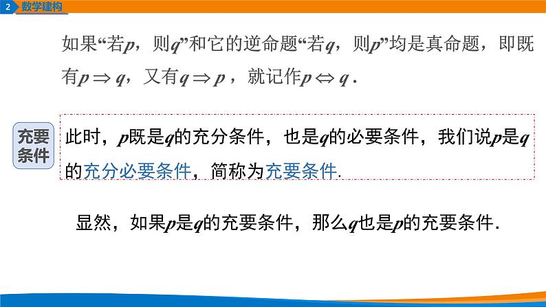 新人教A版高中数学必修一《1.4.2充要条件》课件07