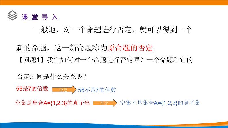 新人教A版高中数学必修一《1.5.2全称量词命题与存在量词命题的否定》课件02