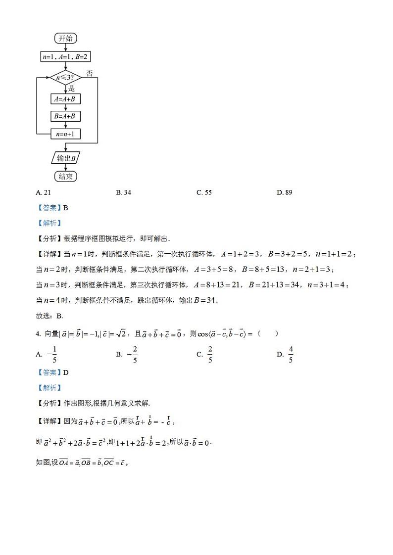 2023年高考真题——理科数学（全国甲卷）Word版解析版第2页