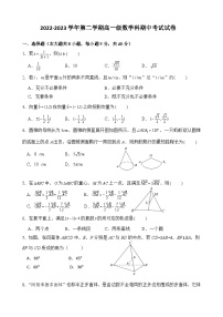 广东省罗定中学城东学校2022-2023学年第二学期高一级数学科期中考试试卷