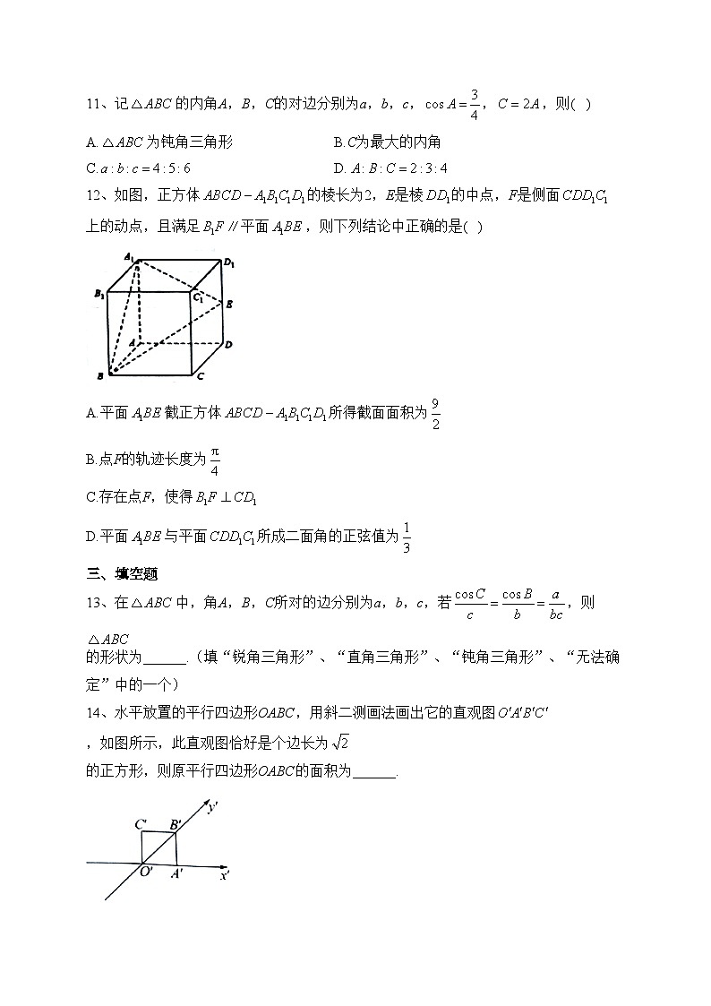 濮阳市第一高级中学2022-2023学年高一下学期6月月考数学试卷（含答案）第3页