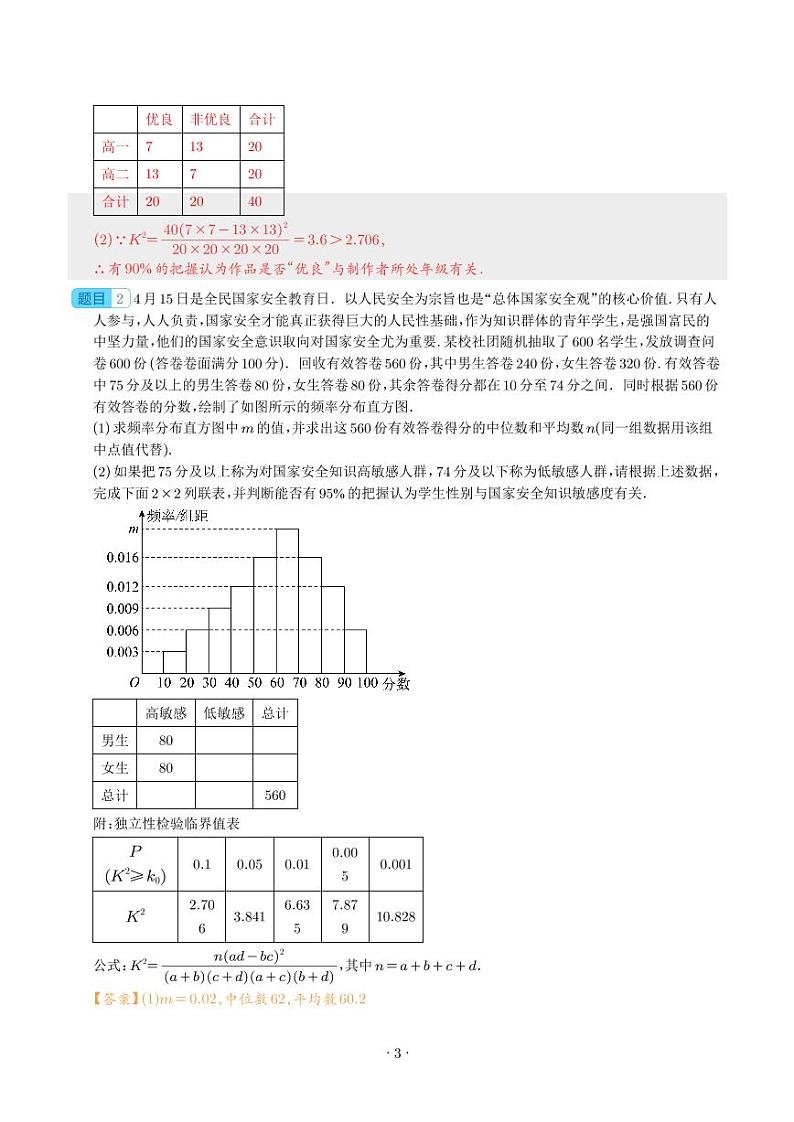 五类概率与统计-高考数学大题秒杀技巧（新高考专用）（解析版）第3页