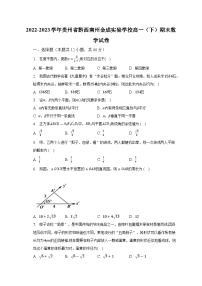 2022-2023学年贵州省黔西南州金成实验学校高一（下）期末数学试卷（含解析）