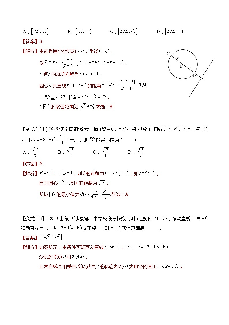 重难点8-1 圆的最值与范围问题6大题型-高考数学专练（新高考专用）03