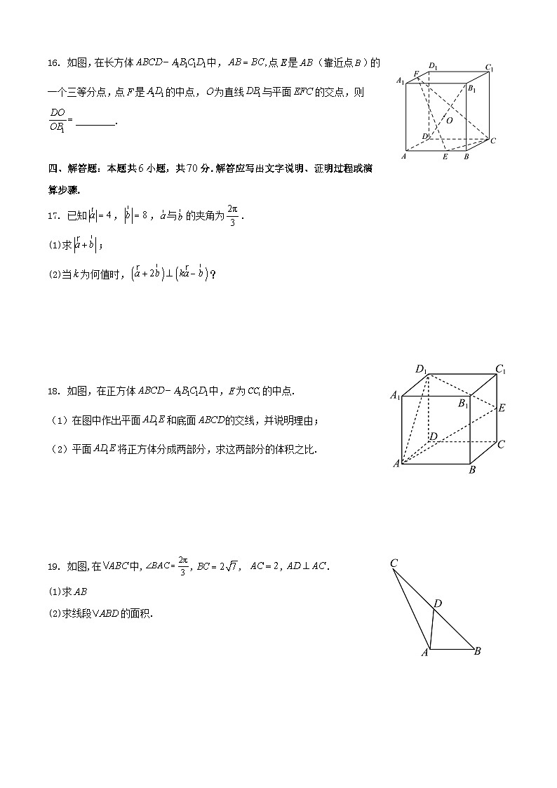 广东省深圳市人大附中深圳学校—高一下学期期中考试数学试题03