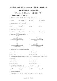 宁夏银川市贺兰县第二高级中学2022-2023学年高三上学期期末考试数学（理）试题