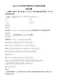 湖北武汉华中师大一附中2022-2023学年高一下学期学业水平质量评价检测数学试题（解析版）