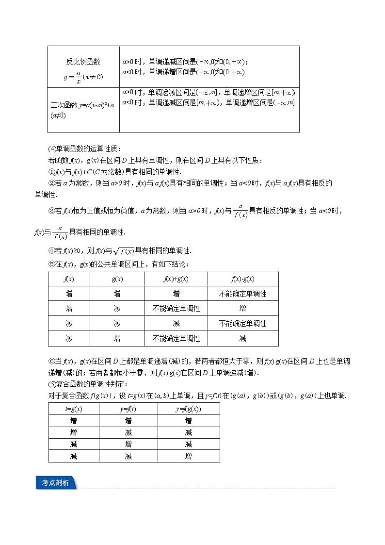 第10讲 函数的单调性和最值-新高一数学初升高暑假精品课（人教A版必修第一册） 试卷02