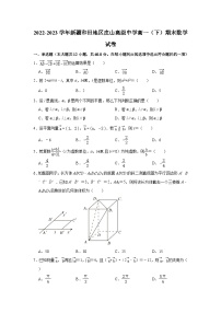 2022-2023学年新疆和田地区皮山高级中学高一（下）期末数学试卷（含解析）