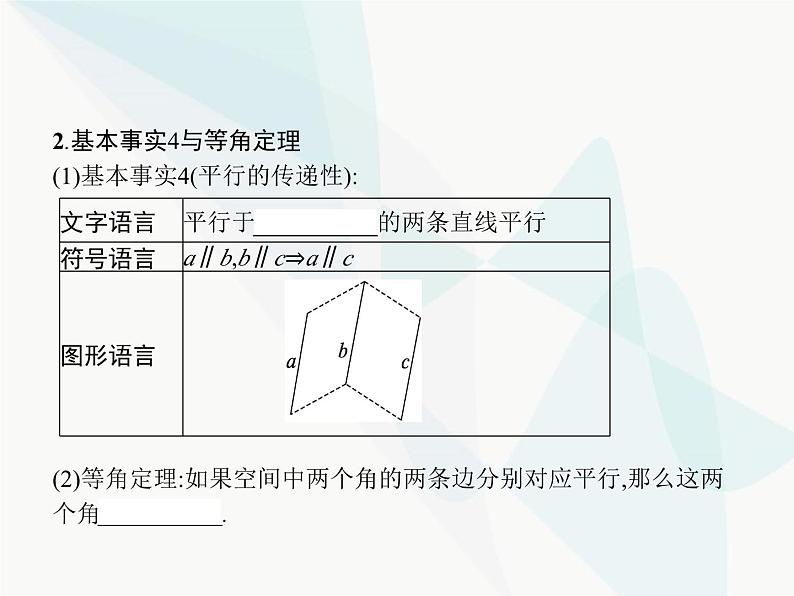 高中数学学考复习第19讲空间点、线、面之间的位置关系课件05