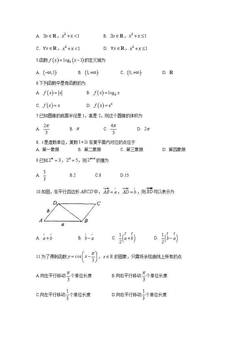 2022年6月天津市普通高中学业水平合格性考试数学试题(无答案)02
