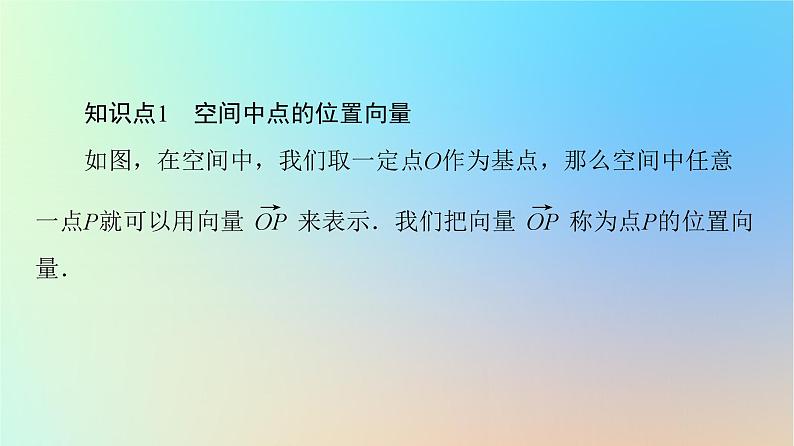 2023新教材高中数学第1章空间向量与立体几何1.4空间向量的应用1.4.1用空间向量研究直线平面的位置关系第1课时空间中点直线和平面的向量表示课件新人教A版选择性必修第一册05