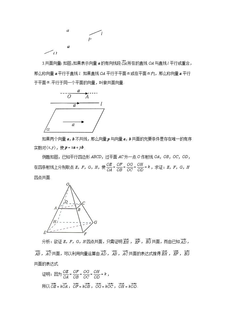 高中数学人教A版（2019）选择性必修第一册  1.1.1空间向量及其线性运算 教案03