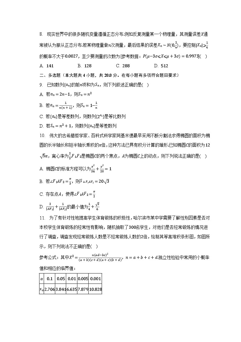 2022-2023学年黑龙江省哈尔滨市高二（下）期末数学试卷（含解析）02