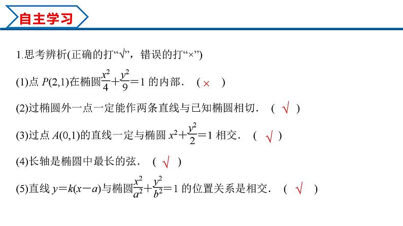 3.1.2 第2课时 直线与椭圆的位置关系及其应用（课件） （人教A版2019选择性必修第一册）05