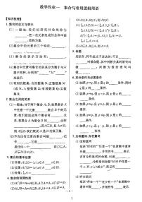 2023长沙四大名校集团高一数学暑假作业之集合与常用逻辑用语