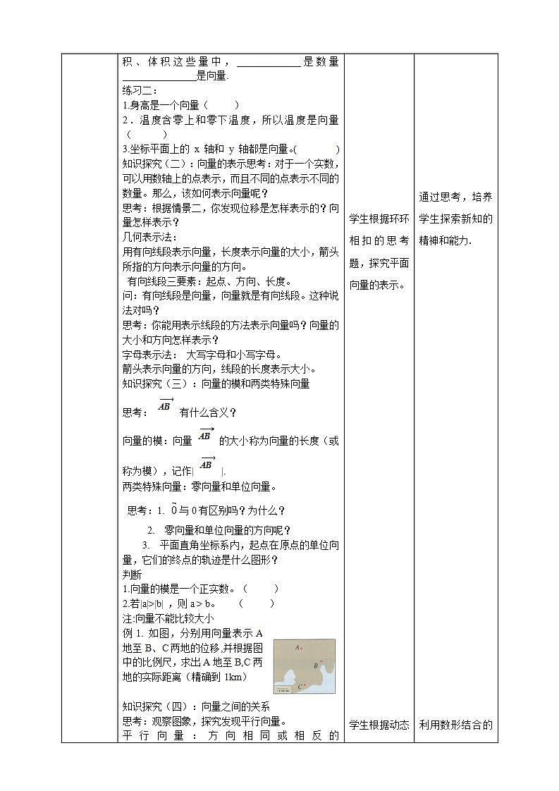 人教A版 2019 高一必修2数学 6.1 平面向量的概念 课件+教案02