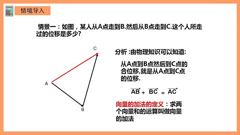 人教A版 2019 高一必修2数学 6.2.1 平面向量的加法运算 课件+教案02
