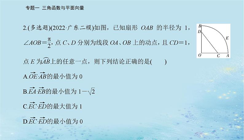 2023高考数学二轮专题复习与测试第一部分专题一微中微平面向量的热点问题课件第4页