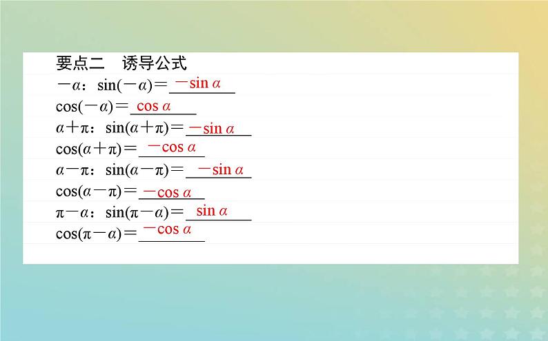 新教材2023版高中数学第一章三角函数4正弦函数和余弦函数的概念及其性质4.3诱导公式与对称课件北师大版必修第二册第3页