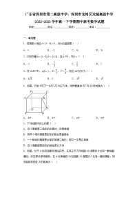 广东省深圳市第二高级中学、深圳市龙岗区龙城高级中学2022-2023学年高一下学期期中联考数学试题（含解析）