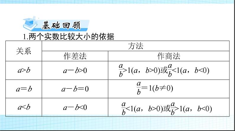 2024年高考数学一轮复习第一章第四讲不等式性质与解不等式课件第3页