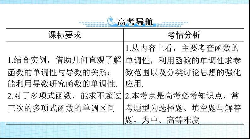2024年高考数学一轮复习第二章第十一讲导数与函数的单调性课件第2页