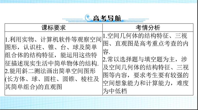 2024年高考数学一轮复习第六章第一讲空间几何体的结构特征和直观图课件02