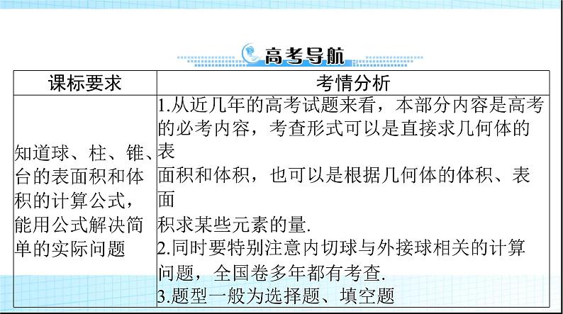 2024年高考数学一轮复习第六章第二讲空间几何体的表面积与体积课件02