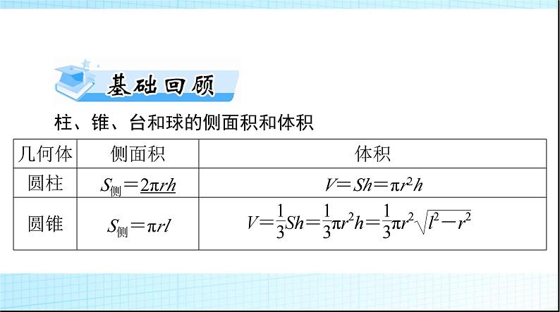 2024年高考数学一轮复习第六章第二讲空间几何体的表面积与体积课件03