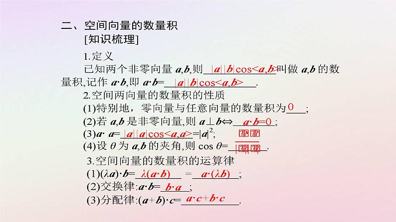 新教材2023高中数学第一章空间向量与立体几何1.1空间向量及其运算1.1.2空间向量的数量积运算课件新人教A版选择性必修第一册第4页