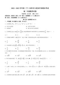 辽宁省沈阳市五校协作体2022-2023学年高一下学期期末联考数学试题