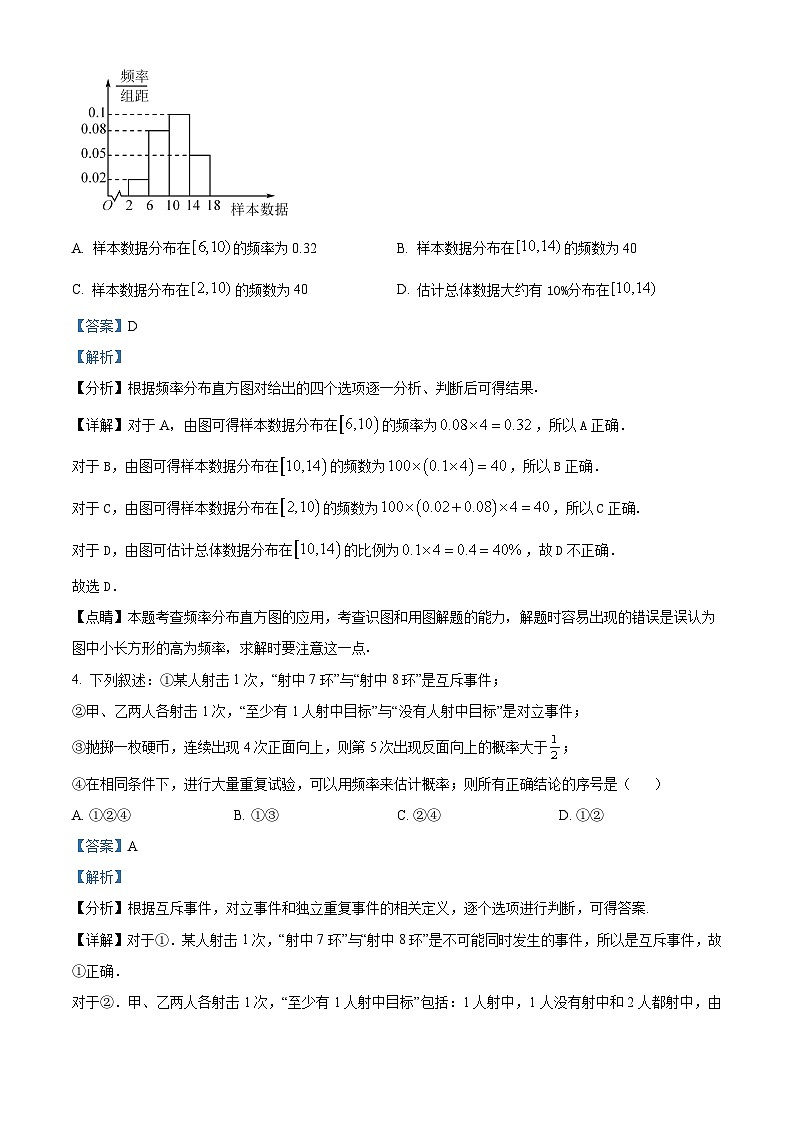 四川省成都市第七中学2022-2023学年高二数学（理）下学期入学考试试题（Word版附解析）第2页