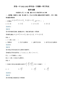 四川省泸县第一中学2022-2023学年高一数学下学期3月月考试题（Word版附解析）