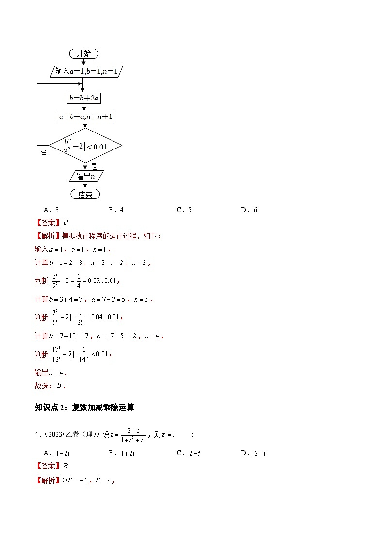 2021-2023年高考数学真题分类汇编专题16 算法初步、数系的扩充与复数的引入（2份打包，原卷版+解析版）03