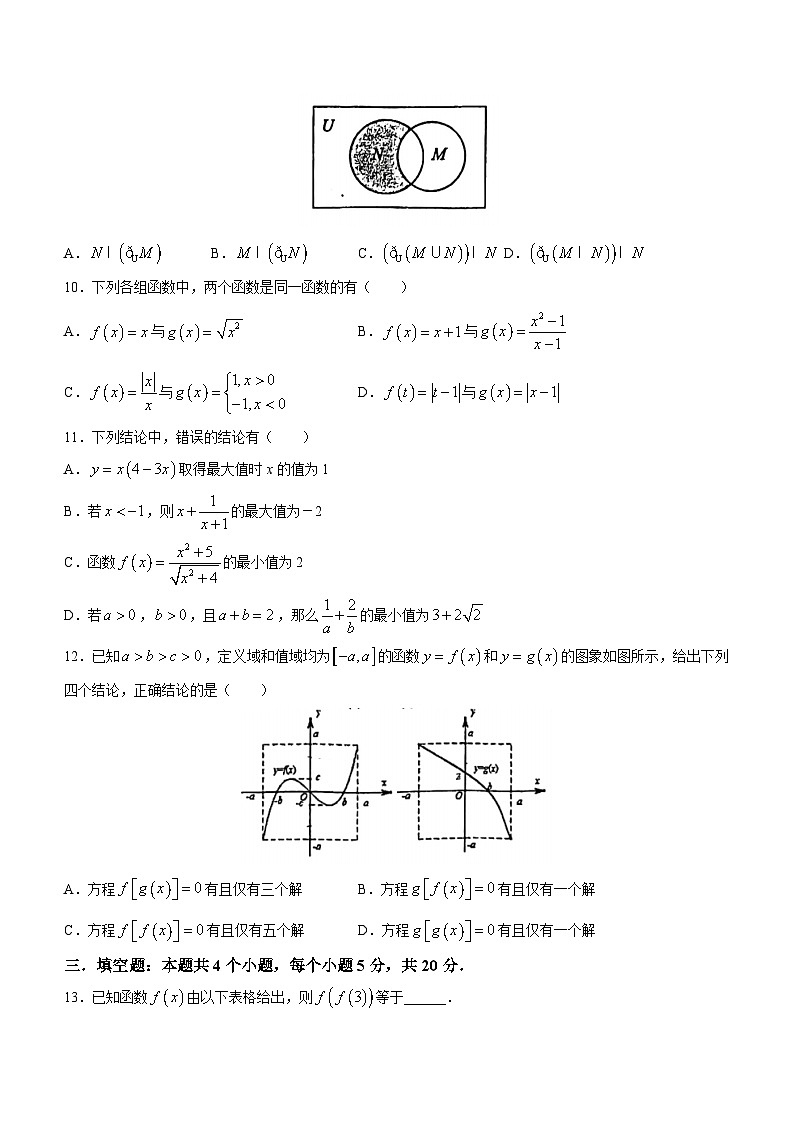 四川省攀枝花市第三高级中学2022-2023学年高一上学期第一次月考数学试题(无答案)第2页