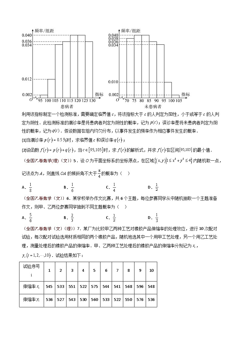 2023年高考真题和模拟题数学分项汇编（全国通用）专题12 概率统计（原卷版）第2页