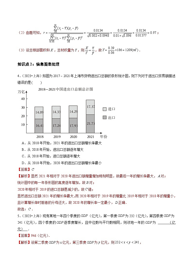 高考数学真题分项汇编三年（2021-2023）（全国通用）专题14+概率与统计（文）03