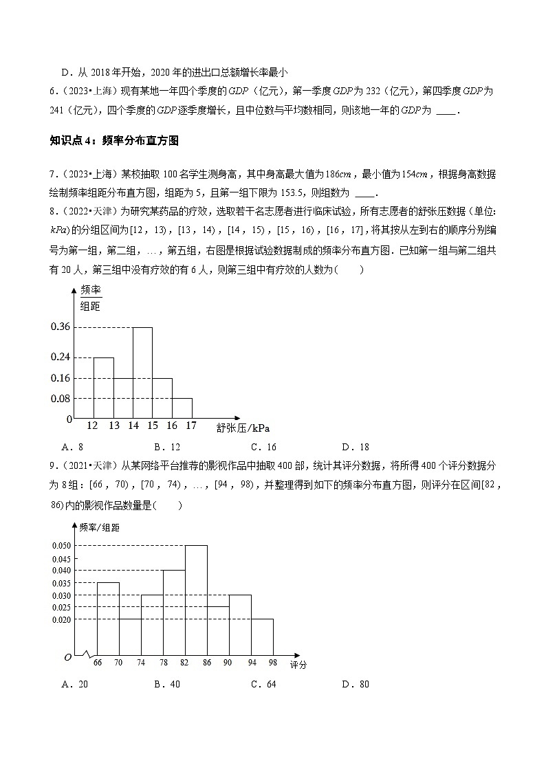 高考数学真题分项汇编三年（2021-2023）（全国通用）专题14+概率与统计（选择题、填空题）（理）03