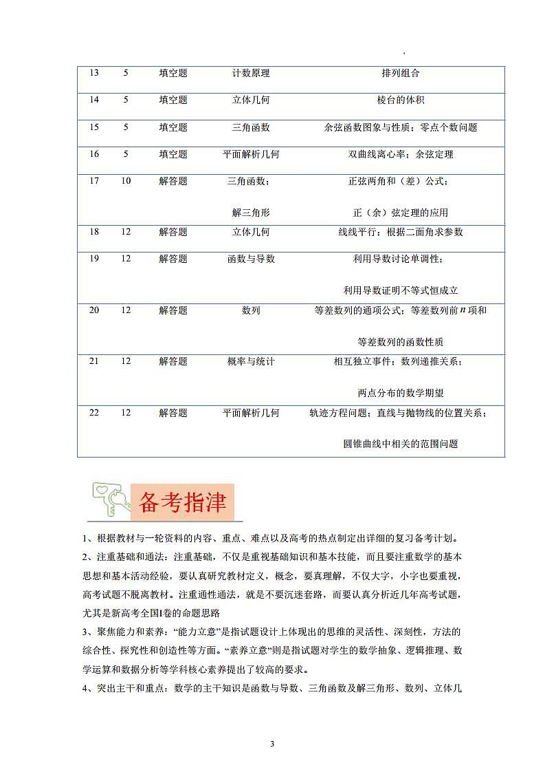 解读总结2023高考数学真题与探究2024命题方向（新高考Ⅰ卷）第3页