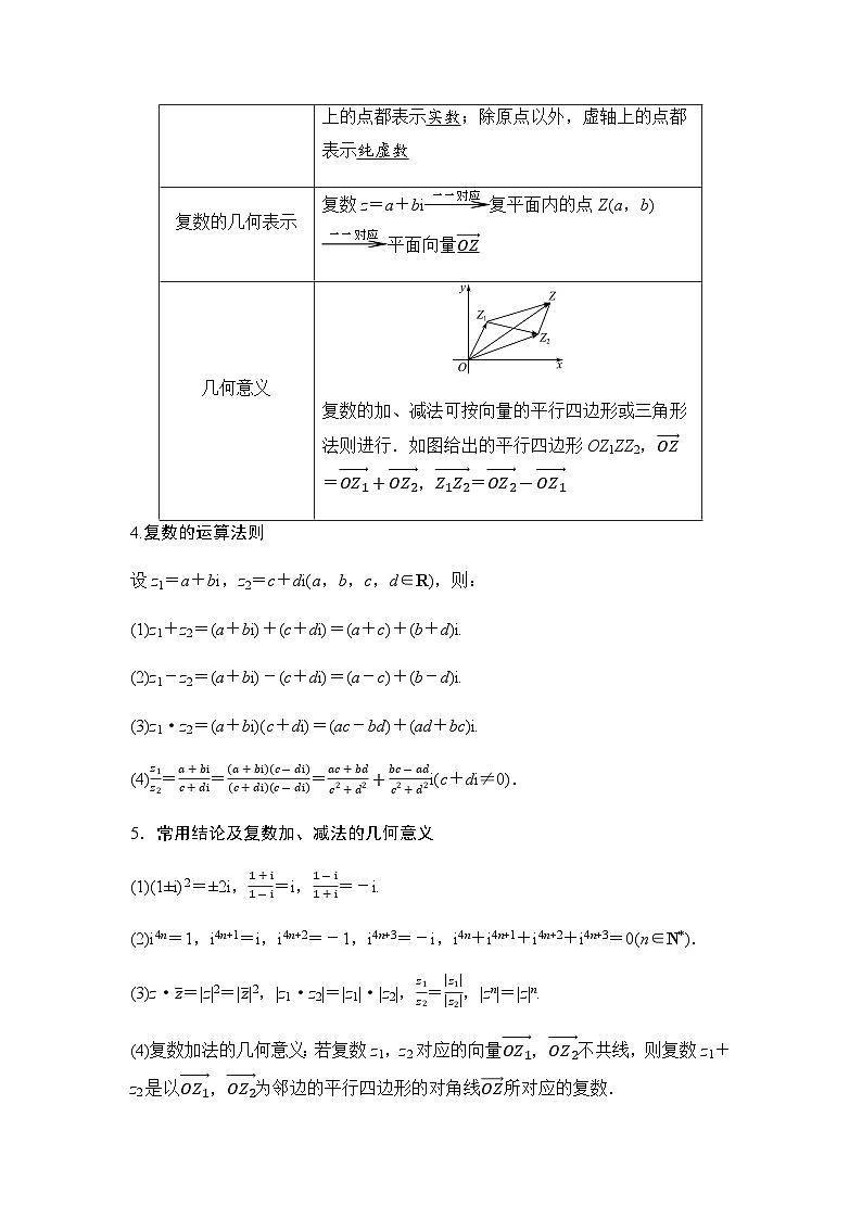 2024届高考数学一轮复习第5章第6节数系的扩充与复数的引入学案02