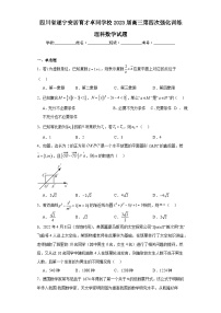 四川省遂宁安居育才卓同学校2023届高三第四次强化训练理科数学试题（含解析）