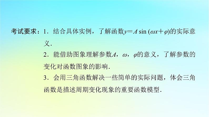 2024版高考数学一轮总复习第4章三角函数第4节函数y＝Asinωx+φ的图象及简单应用课件02