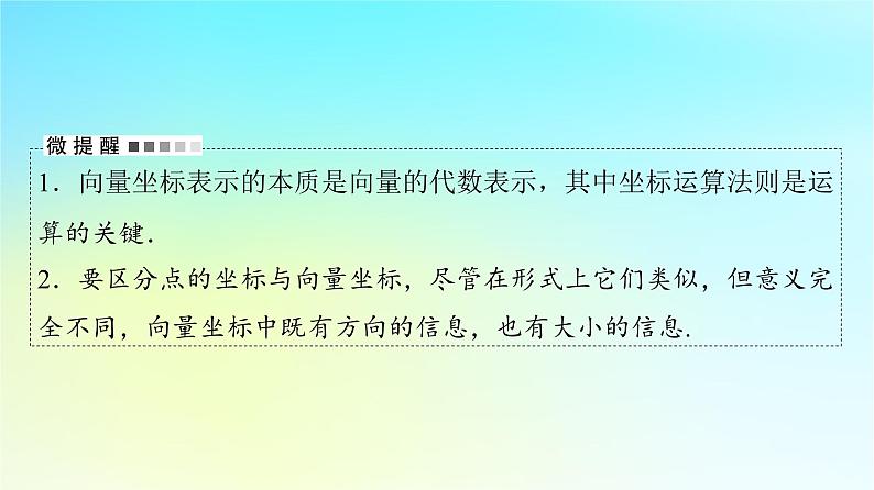 2024版高考数学一轮总复习第5章平面向量复数第2节平面向量基本定理及坐标表示课件第7页