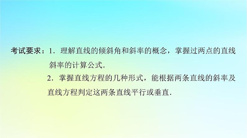 2024版高考数学一轮总复习第8章平面解析几何第1节直线方程课件02