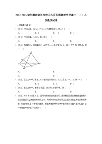 2022-2023学年湖南省长沙市天心区长郡湘府中学高二（上）入学数学试卷