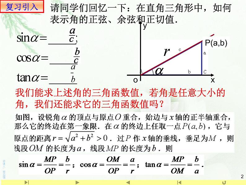 5.2.1 任意角的三角函数1课件PPT02